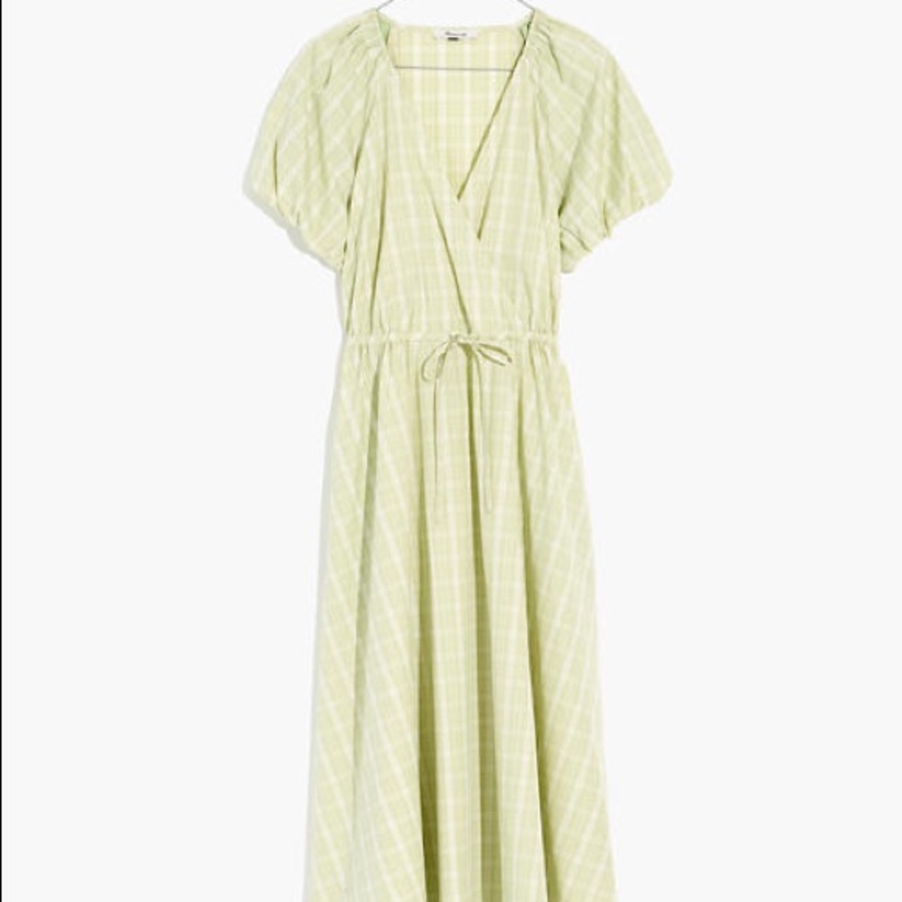 Large Madewell plaid green dress